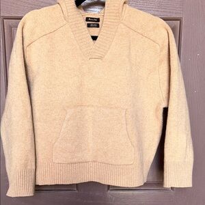 Massimo Dutti Men's V-Neck Beige Sweater